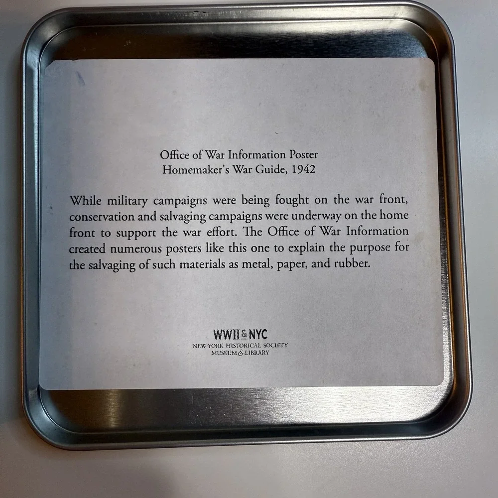 Homemaker's War Guide‎ WWII NYC Coasters Set of 4 With Tin